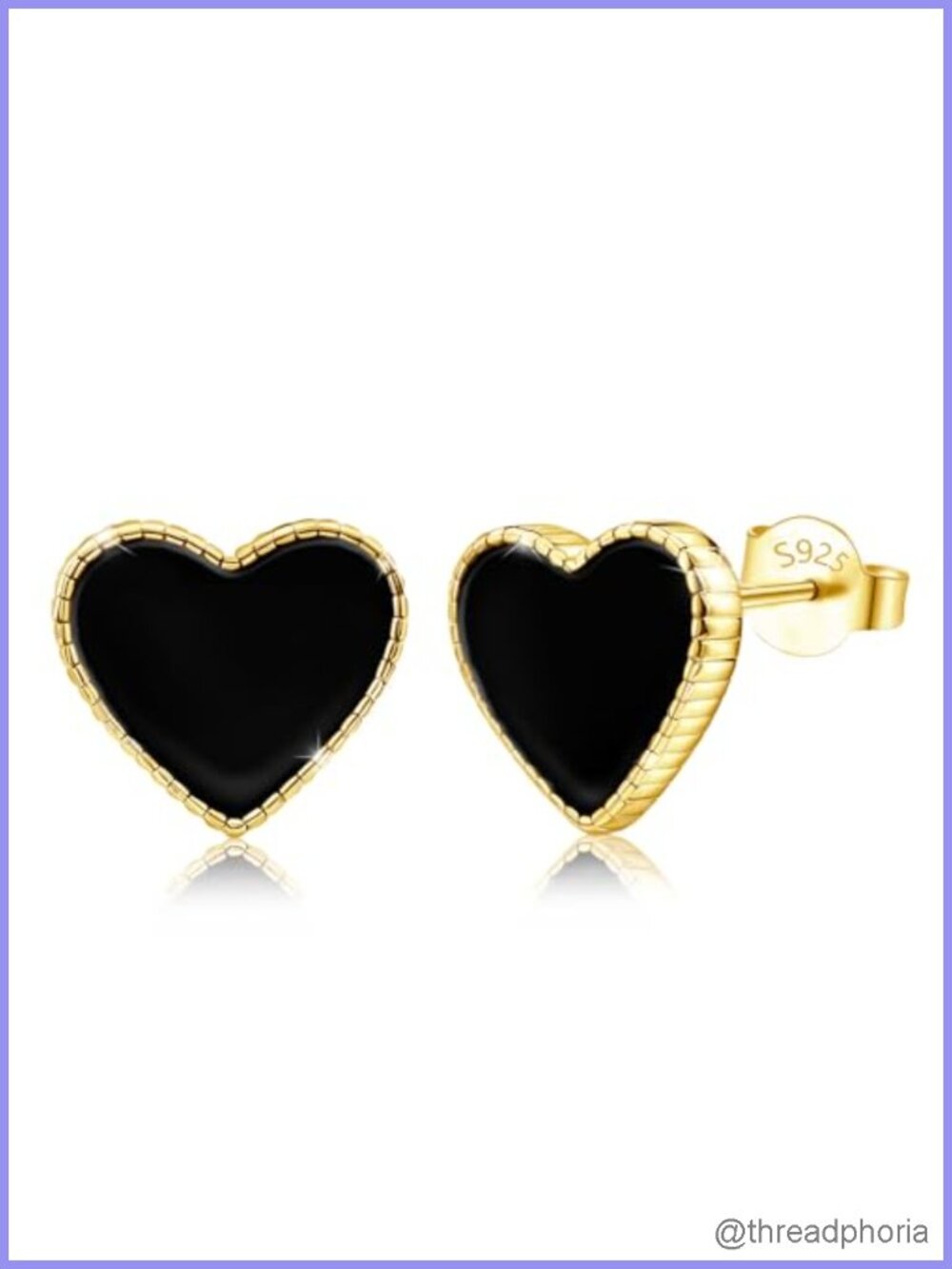 Sterling Silver Heart Stud Earrings Hypoallergenic Minimalist Love Heart-Shaped